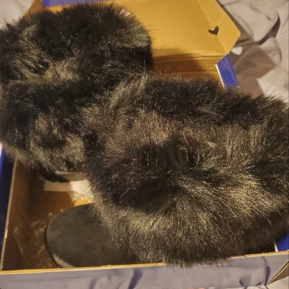 Women fur boots black - Picture 4 of 7
